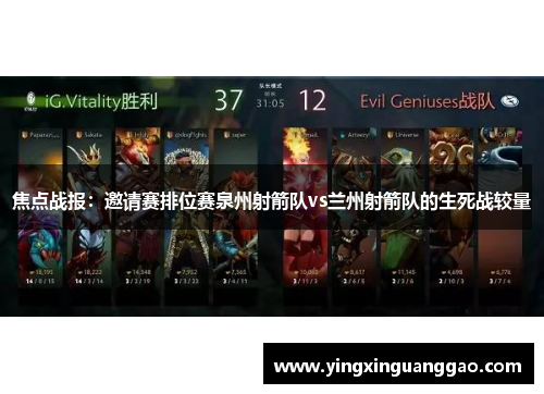 焦点战报：邀请赛排位赛泉州射箭队vs兰州射箭队的生死战较量